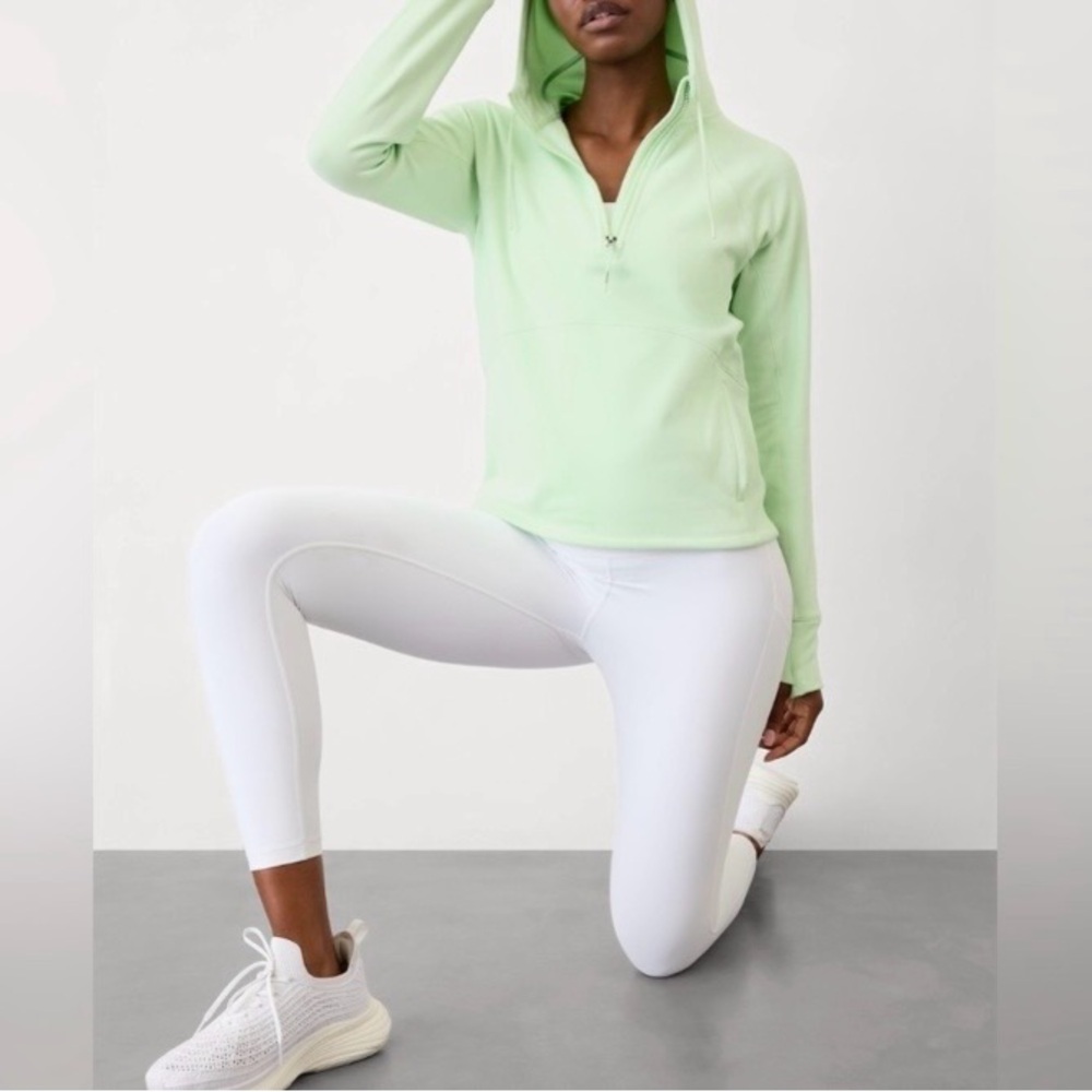 Athleta | Unstoppable Quarter Zip Green Hoodie Small EUC
